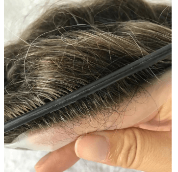 100% Human Hair Natural Skin Men Toupee Wigs Short Wigs