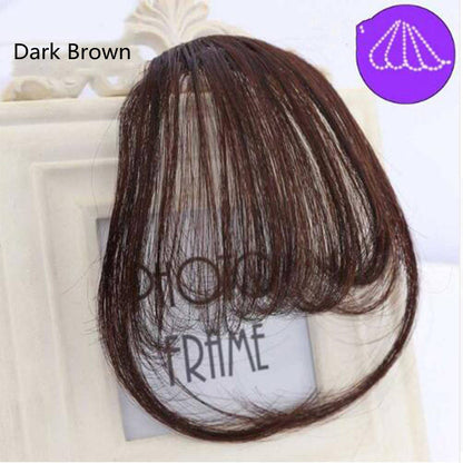 100% Human Hair 3D Air Clip-in Bangs Natural Hair Wigs Trendco Wigs