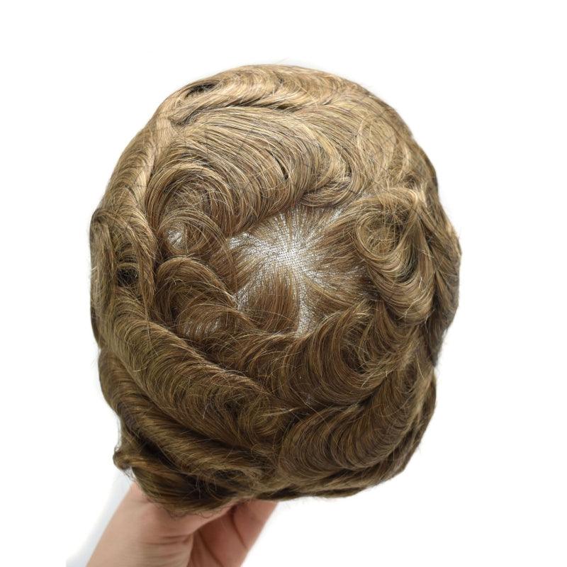 100% Human Hair D7-5 Lace Toupee Hair Short Human Hair Wigs