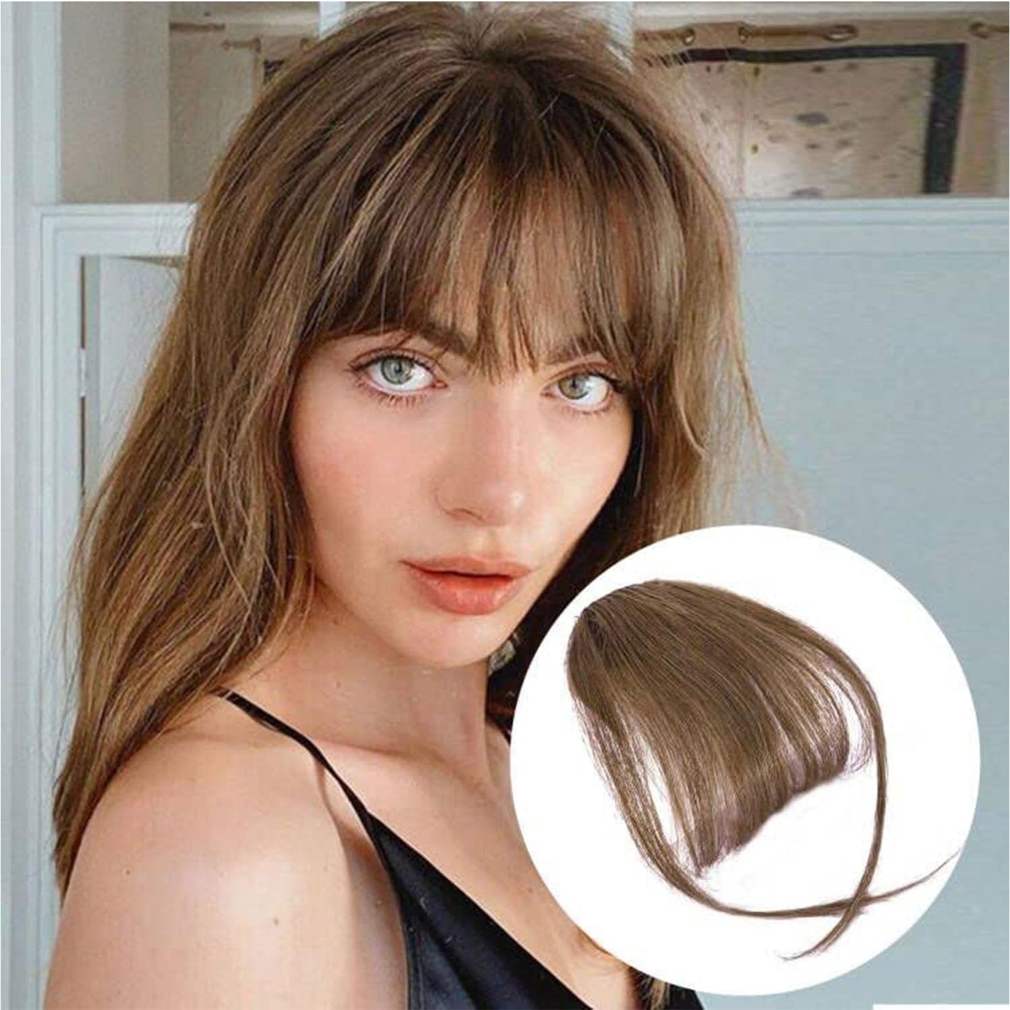 100% Human Hair 3D Air Clip-in Bangs Natural Hair Wigs Trendco Wigs