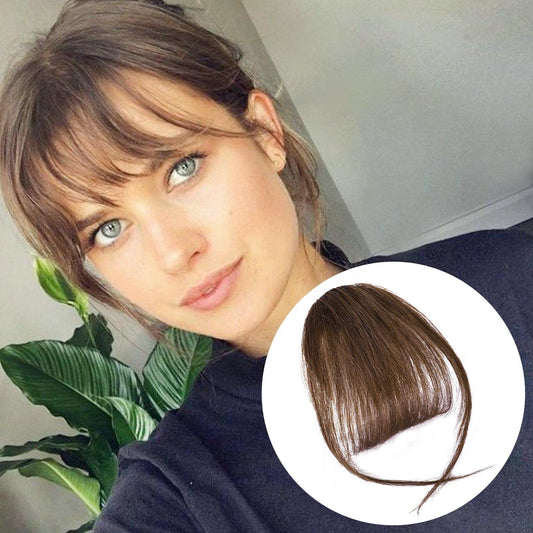 100% Human Hair 3D Air Clip-in Bangs Natural Hair Wigs Trendco Wigs