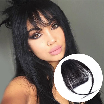 100% Human Hair 3D Air Clip-in Bangs Natural Hair Wigs Trendco Wigs