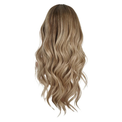 100% Human Hair Long Blonde Wig Natural Hairline Wigs For Women