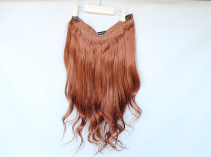 100% Human Hair Halo Extension Colourful Extension For Women