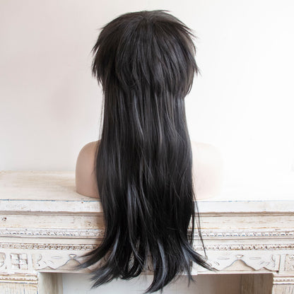 100 % Human Hair Black Mullet Jewish Wig UK for Women