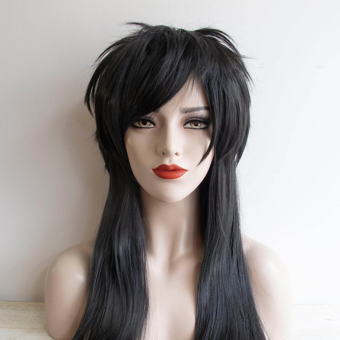 100 % Human Hair Black Mullet Jewish Wig UK for Women