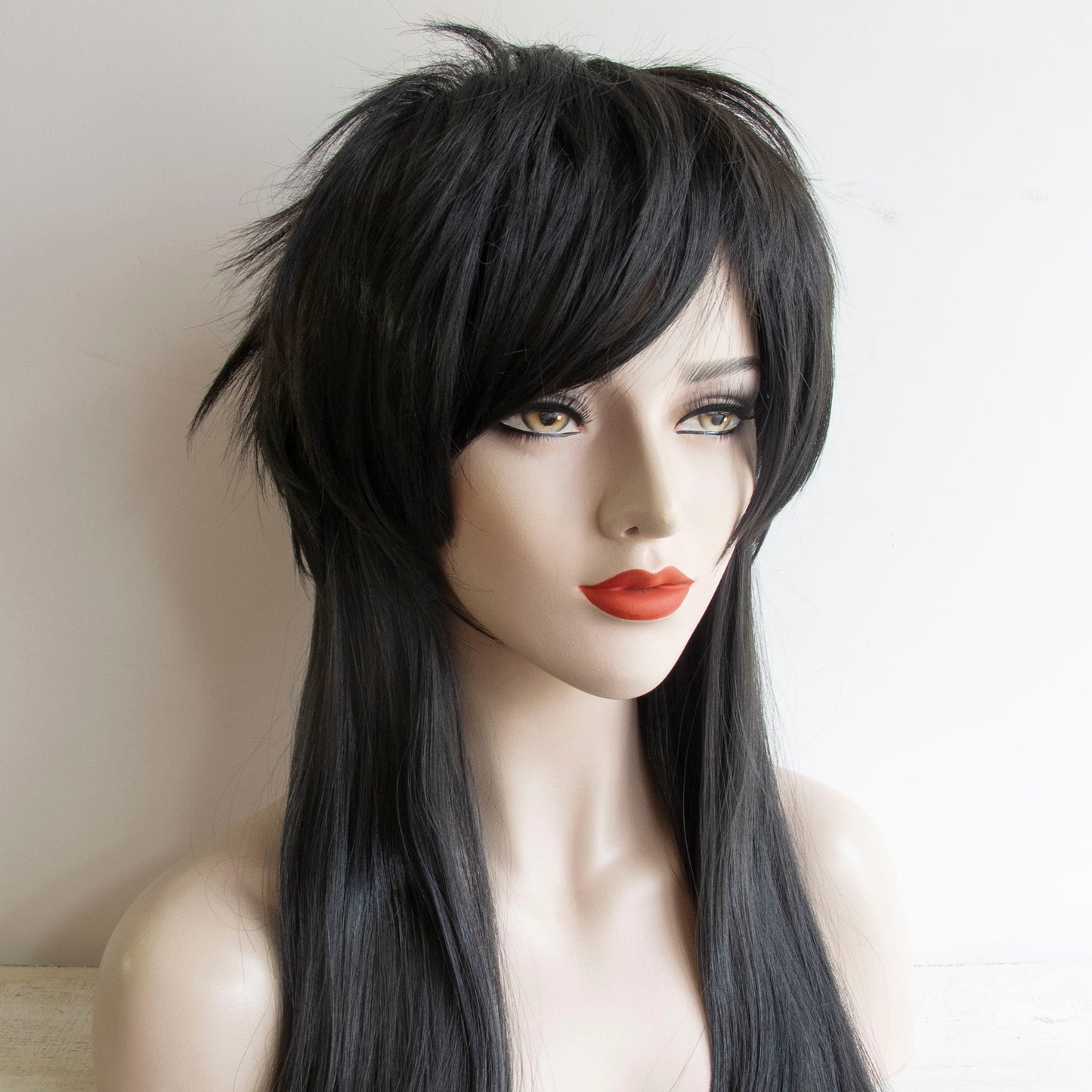 100 % Human Hair Black Mullet Jewish Wig UK for Women