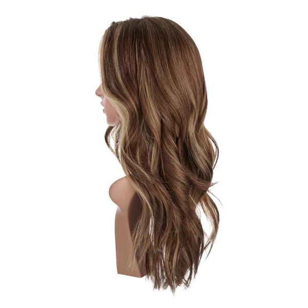 100% Human Hair Wig 22 Inch Long Human Hair Toupee for Women