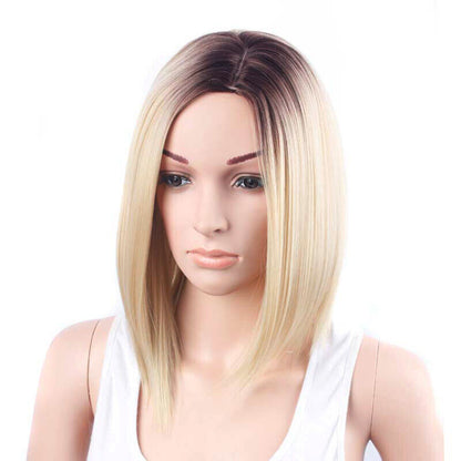 100% Human Hair Chin Length Wig Bob Natural  Real Human Hair Lace Wigs